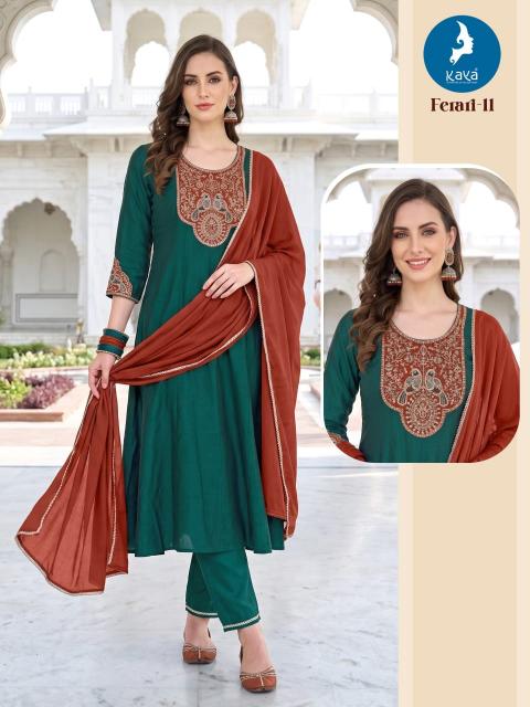Kaya ferari anarkali 3pcs kurti ka wholesale